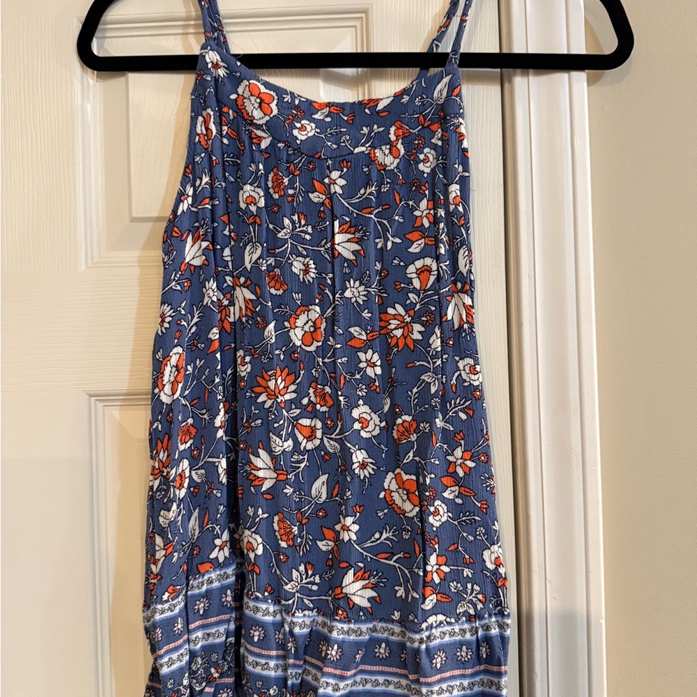 Old Navy Blue Camisole with Pleated Tiered Design